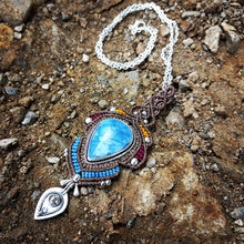 Charger l&#39;image dans la galerie, Talisman Opale bleue Argenté
