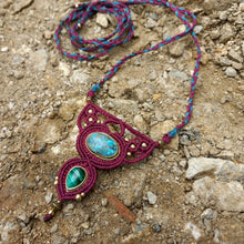 Charger l&#39;image dans la galerie, Collier Duo Chrysocolle &amp; Malachite
