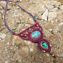 Charger l&#39;image dans la galerie, Collier Duo Chrysocolle &amp; Malachite
