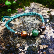 Charger l&#39;image dans la galerie, Bracelet vert Œil du Tigre &amp; Jade
