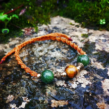 Charger l&#39;image dans la galerie, Bracelet camel Œil du tigre &amp; Jade
