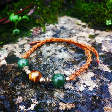 Charger l&#39;image dans la galerie, Bracelet camel Œil du tigre &amp; Jade
