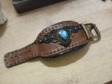 Charger l&#39;image dans la galerie, Manchette Labradorite &amp; Cuir
